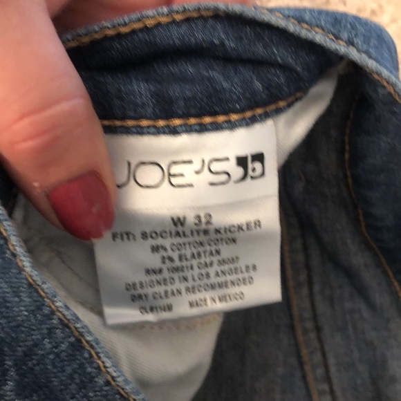 Joe’s Jeans  size 32  jeans cropped stretch Style Socialite Kicker - Picture 9 of 11